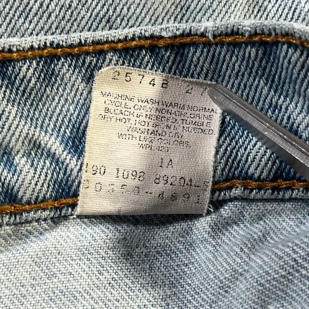 Vintage Levi's 550 Jeans Mens 38X30 Blue Acid Wash Denim Tapered Relaxed Fit 90s
